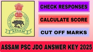 Assam PSC JDO Answer Key 2025