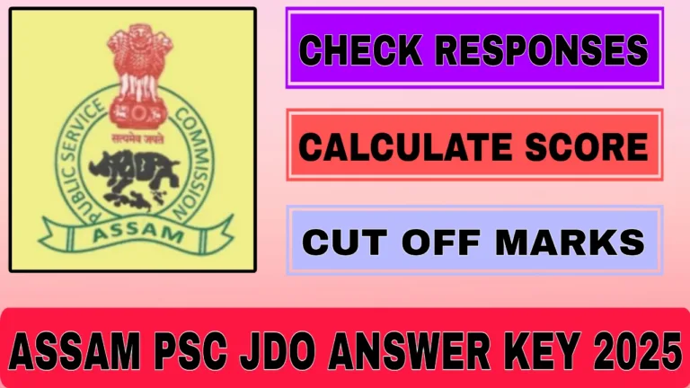 Assam PSC JDO Answer Key 2025