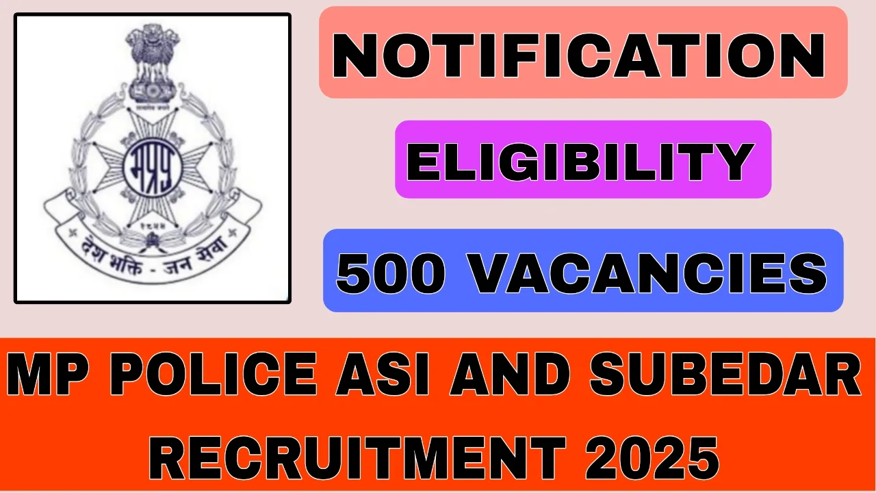 MP Police ASI and Subedar Recruitment 2025