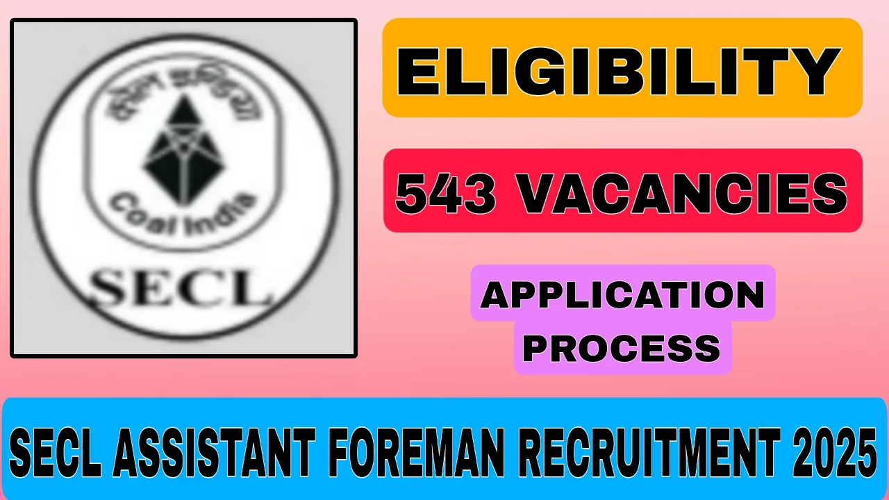 SECL Assistant Foreman Recruitment 2025