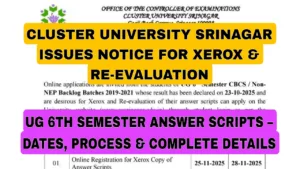 CUS Issues Notice for Xerox & Re-Evaluation