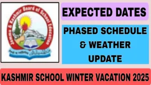 Kashmir School Winter Vacation 2025